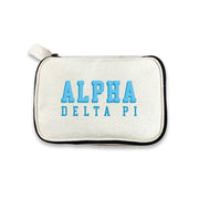 Alpha Delta Pi 3D Print Sorority Name Cosmetic Make Up Bag displayed on white background