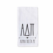 Sorority-kitchen-towel-with-boho-Greek-letter-design-