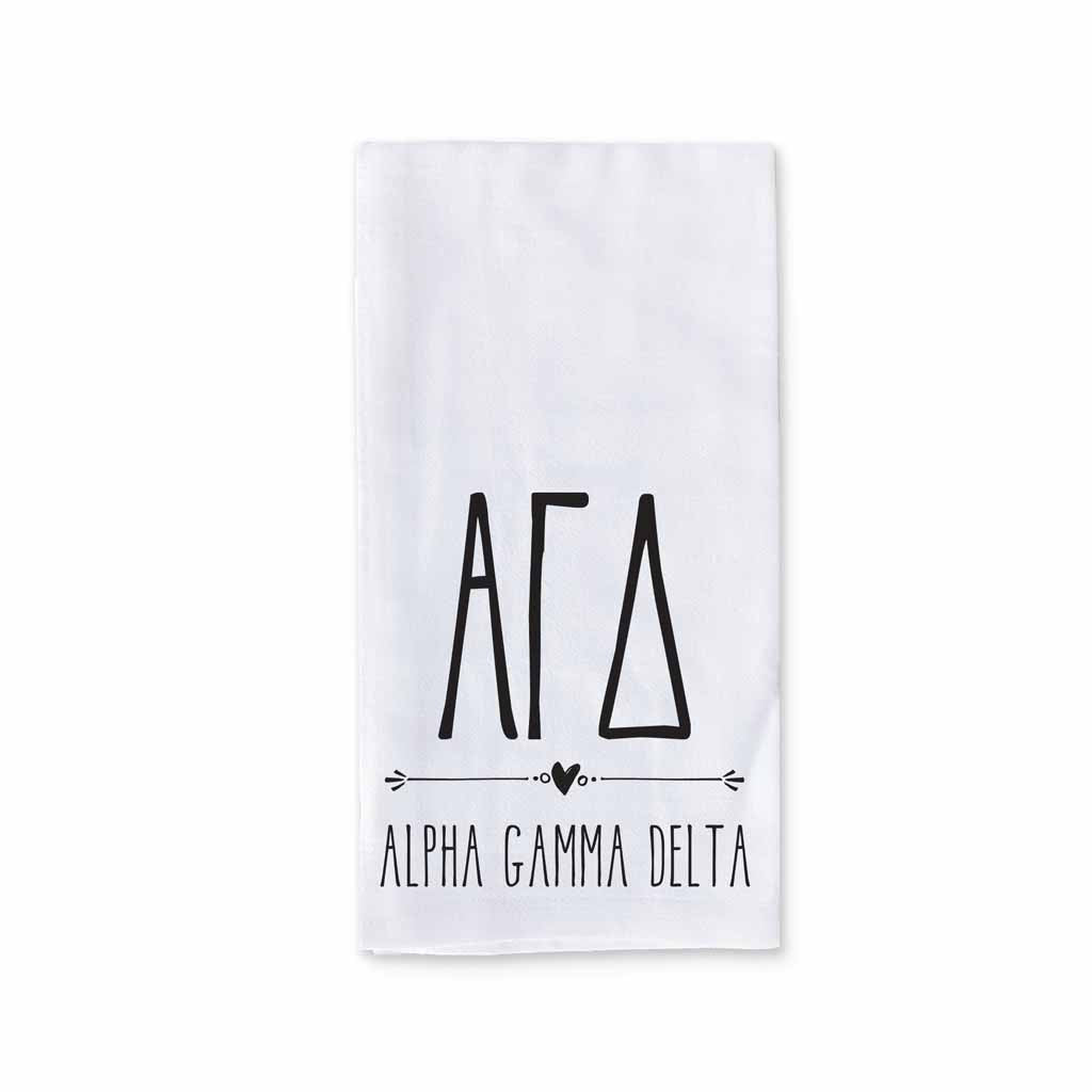 Sorority-kitchen-towel-with-boho-Greek-letter-design