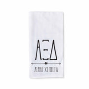 Sorority-kitchen-towel-with-boho-Greek-letter-design