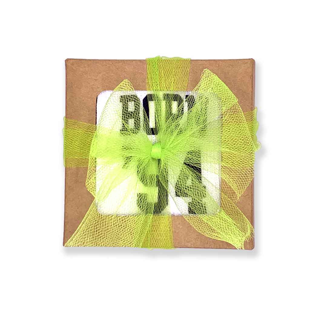 White cotton birthday socks come packaged in a ready-to-gift box