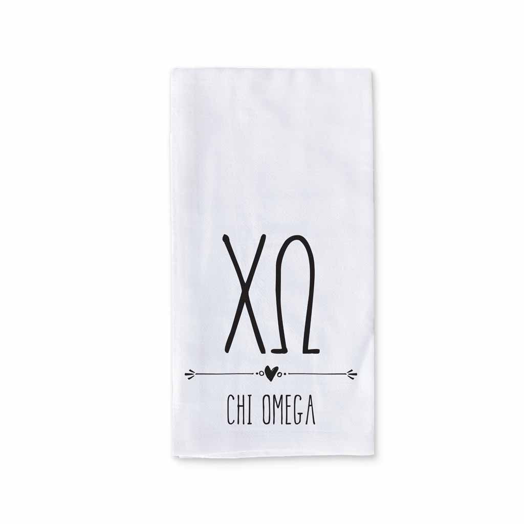 Sorority-kitchen-towel-with-boho-Greek-letter-design