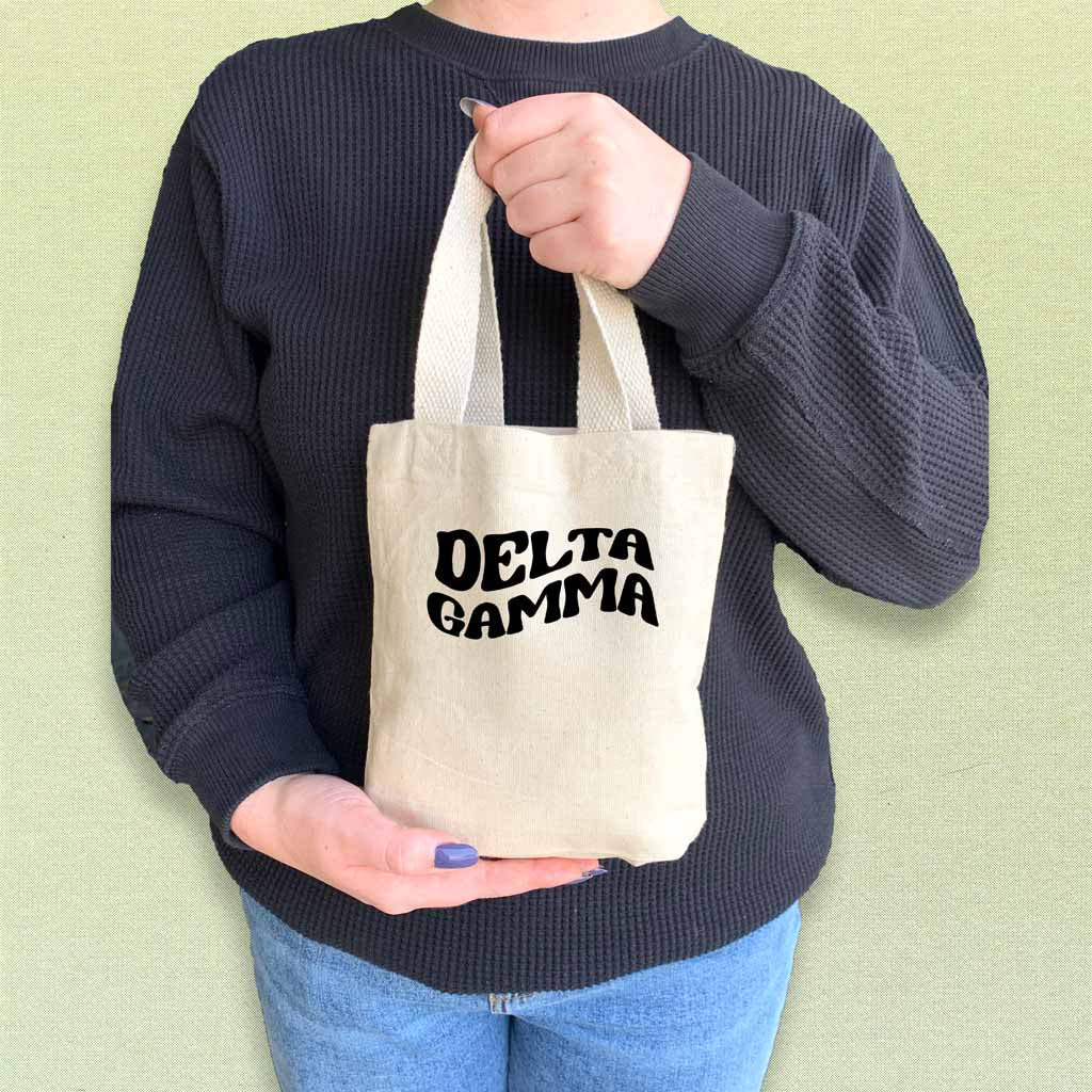 Delta Gamma Mod Sorority Name Mini Tote Gift Bag