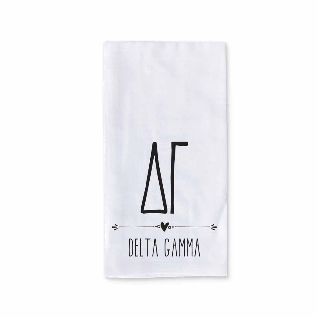 Sorority-kitchen-towel-with-boho-Greek-letter-design