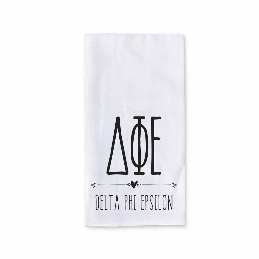 Sorority-kitchen-towel-with-boho-Greek-letter-design