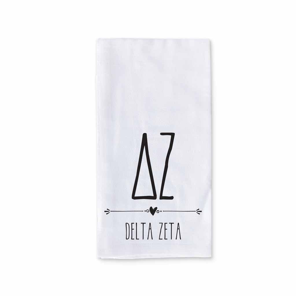 Sorority-kitchen-towel-with-boho-Greek-letter-design