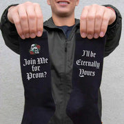 The perfect pair of socks for a gothic promposal