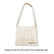 The design is permanently printed directly on the tote surface with eco-friendly water based apparel inks.