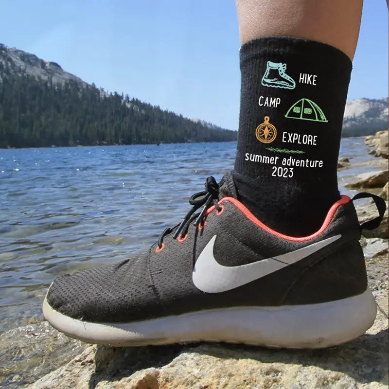 Design your own custom printed socks - we print on black socks and other colors