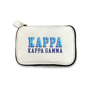 Kappa Kappa Gamma 3D Print Sorority Name Cosmetic Make Up Bag displayed on white background