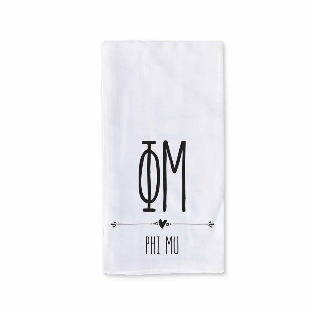 Sorority-kitchen-towel-with-boho-Greek-letter-design