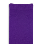 Design a pair of purple custom printed dress socks.