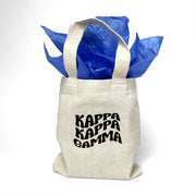 Mini canvas tote bag with a Kappa Kappa Gamma sorority design.