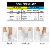 sock size chart for our cotton crew socks