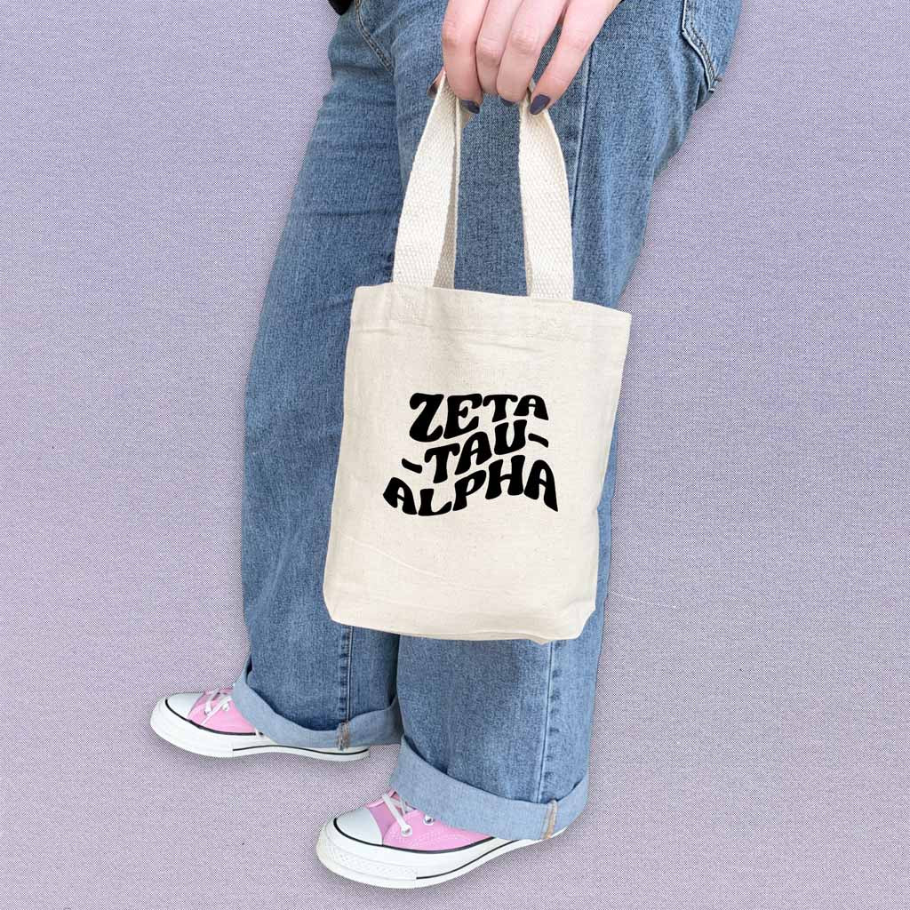 Zeta Tau Alpha Mod Sorority Name Mini Tote Gift Bag