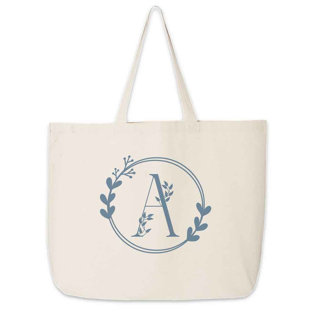 Monogrammed Canvas Tote Bags - Weekend Getaway