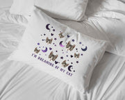 Custom printed pillowcase with your cats photo face cropped into I'm dreaming of my cat design on standard pillowcase makes a special gift for your best friend.