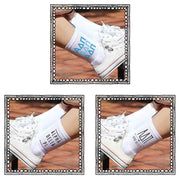 Alpha Delta Pi sorority cotton socks with Greek letters are part of this sorority gift pack