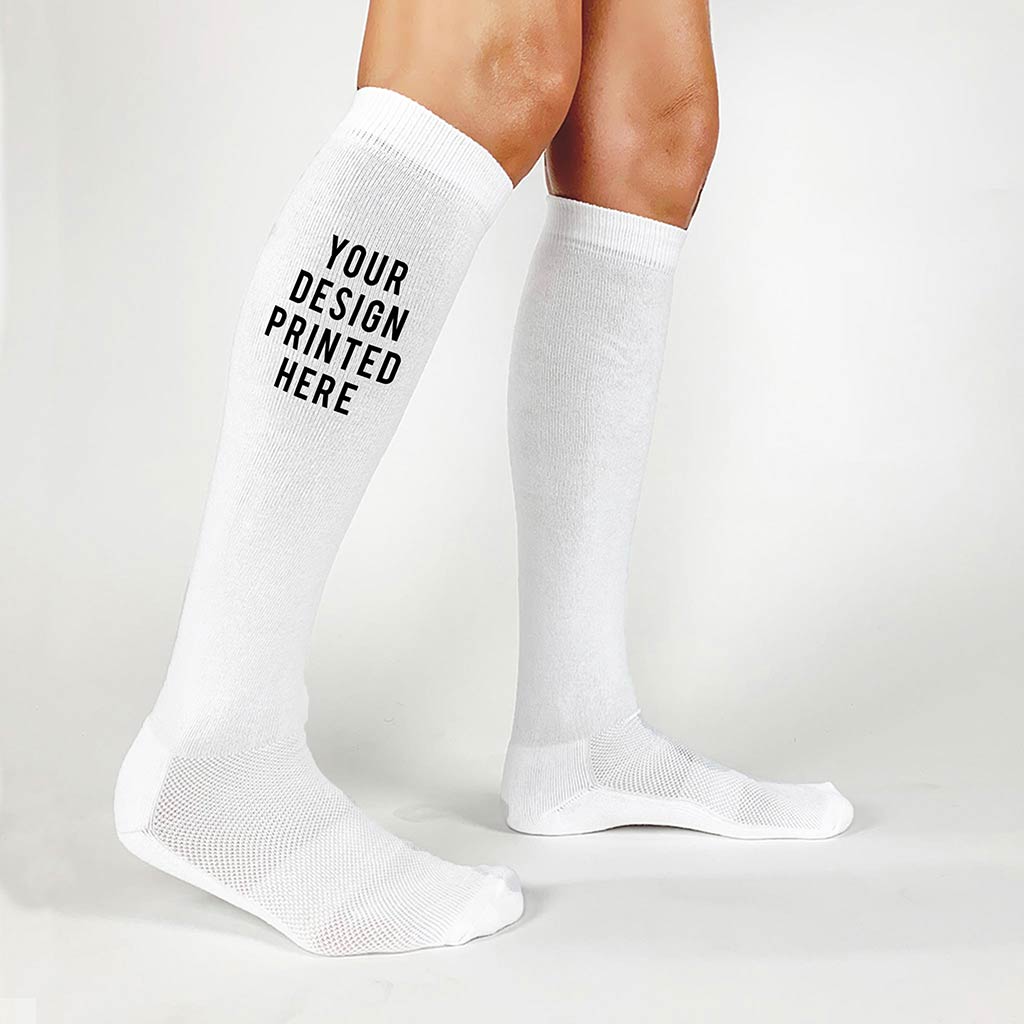 Design your own sports knee high socks.