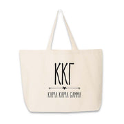 Kappa Kappa Gamma canvas tote for bid day bags and chapter orders