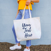 Add your text to a canvas tote bag.