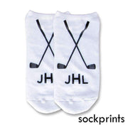 custom printed cotton monogram golf socks for men