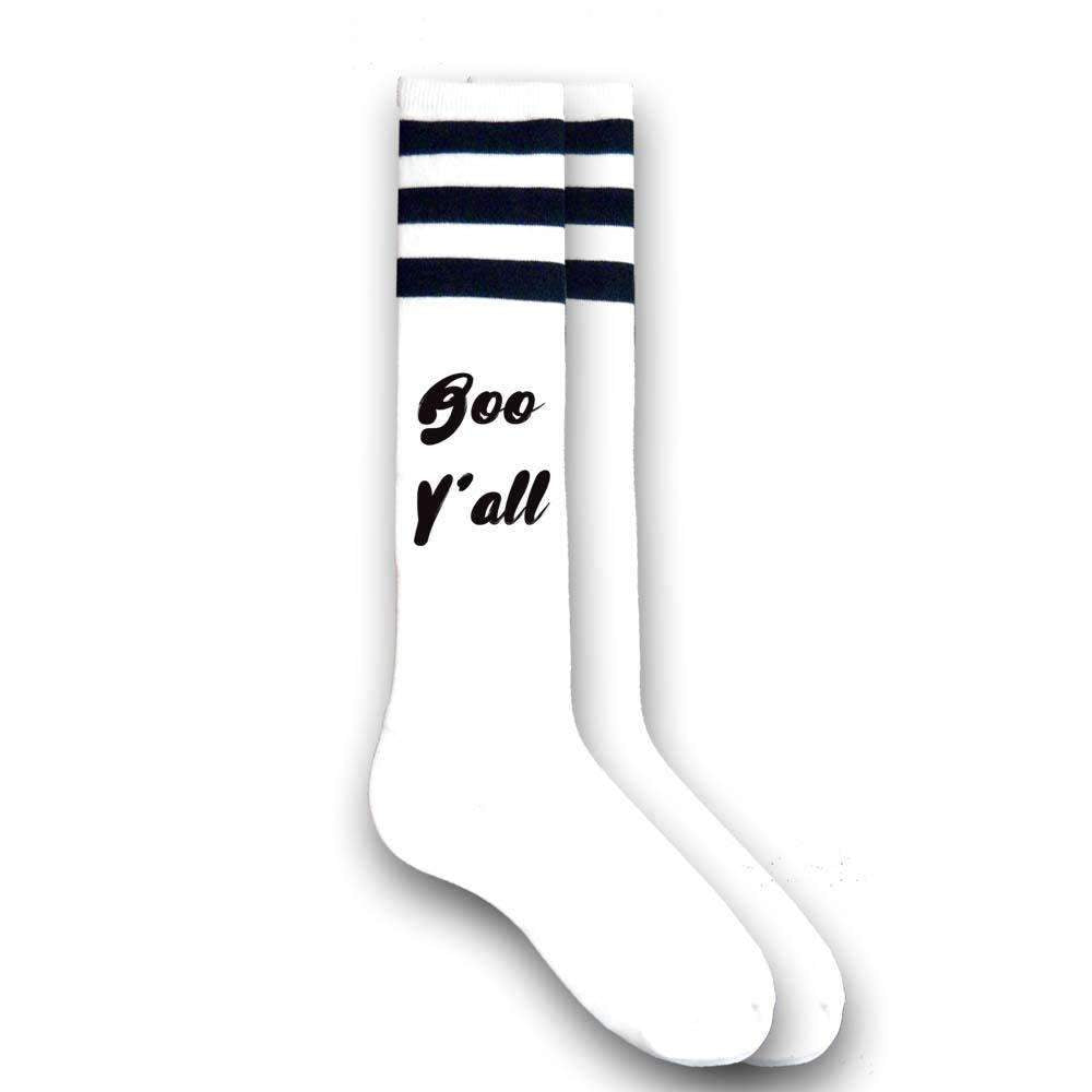Boo Y'all No-Show, Crew and Knee High Cotton Socks