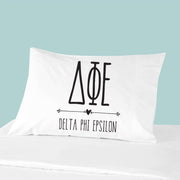 Sorority name and letters custom printed on pillowcase.