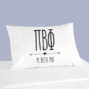 Sorority name and letters custom printed on pillowcase.