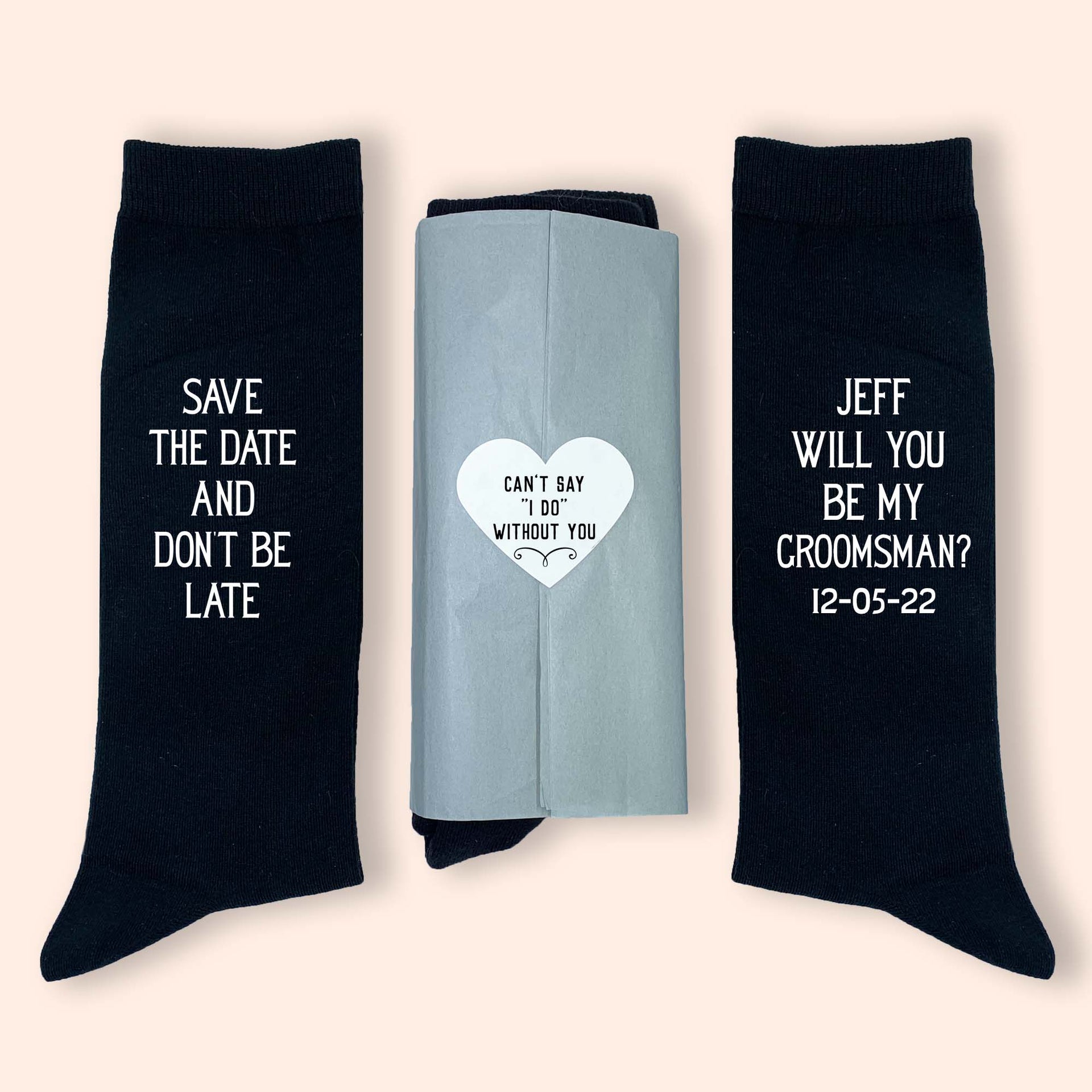 Personalized Socks for the Perfect Wedding Party Proposal