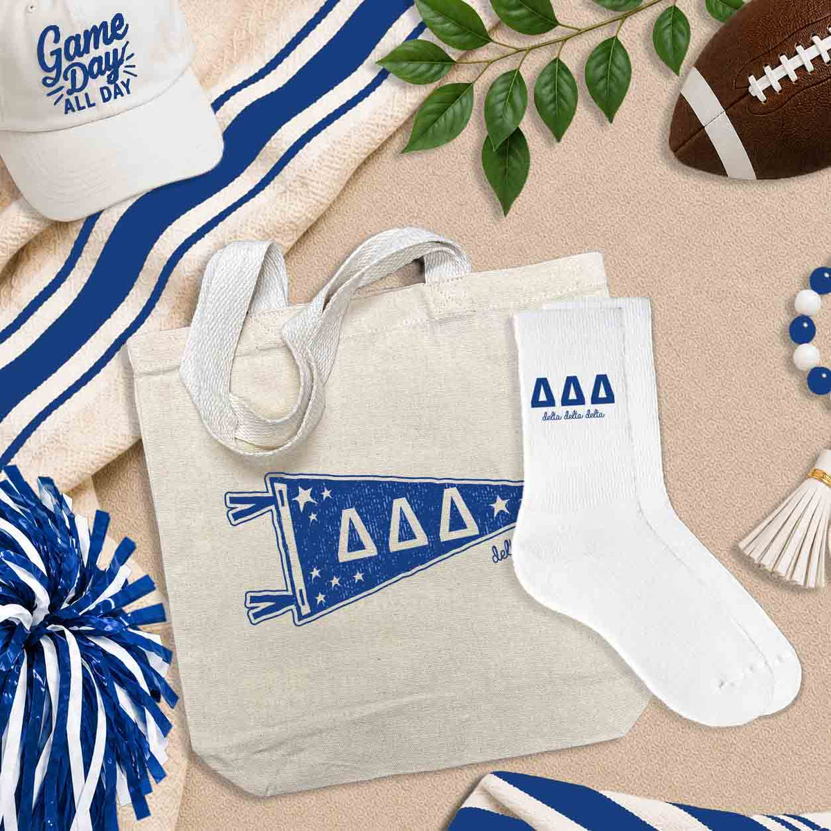 Tri Delta gifts and accessories - socks, bags, pillowcases and more