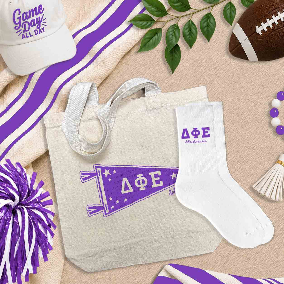 Delta Phi Epsilon gifts and accessories - totes, socks, bags, pillowcases and more