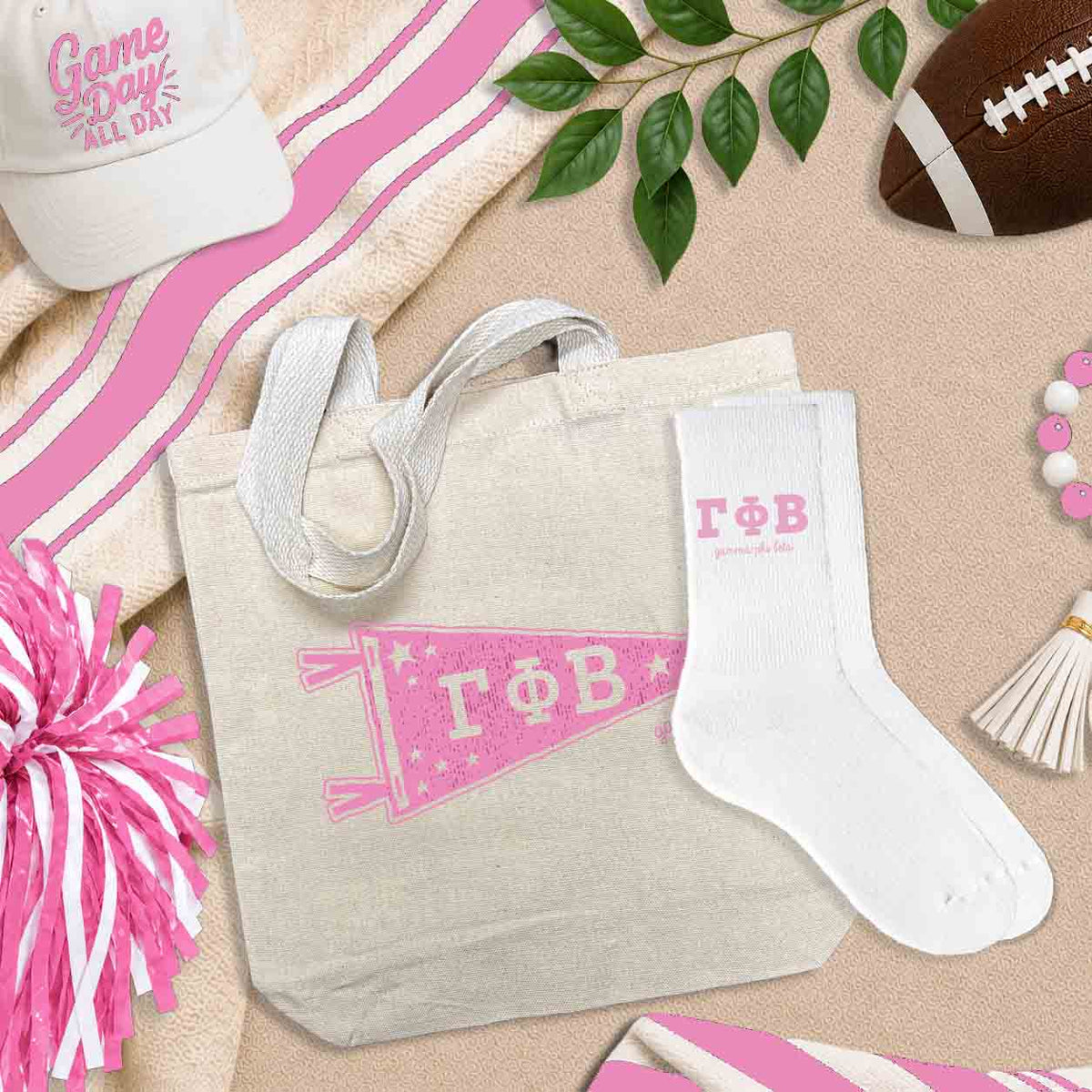 Gamma Phi Beta gifts and accessories - bags, socks, pillowcases and more