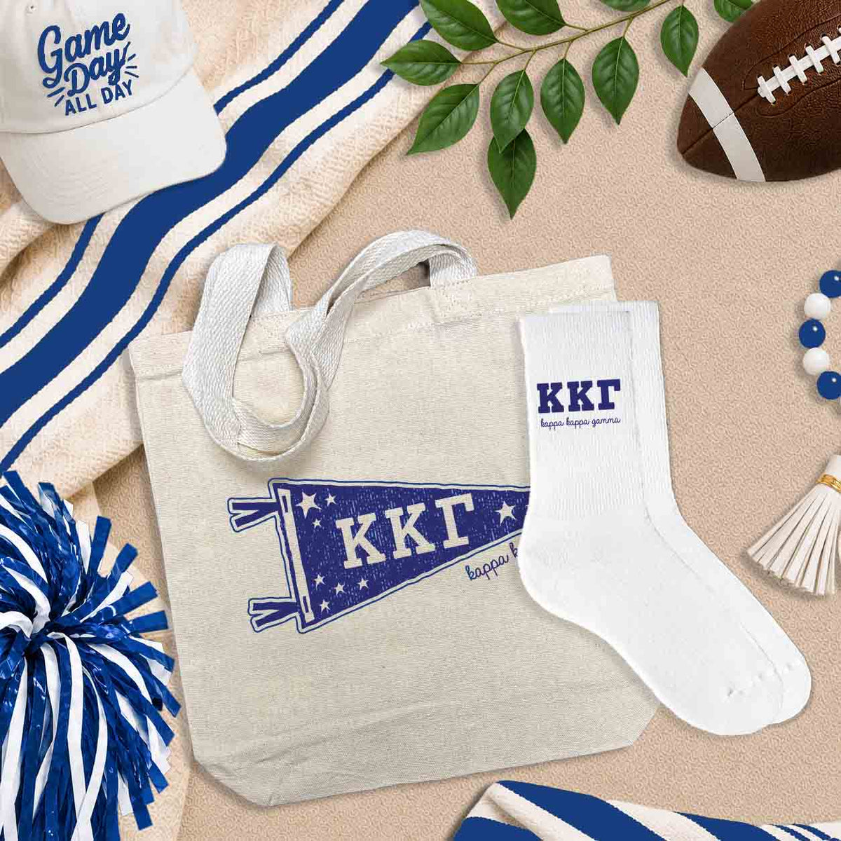Kappa Kappa Gamma sorority gifts and accessories - socks, bags, pillow covers and more