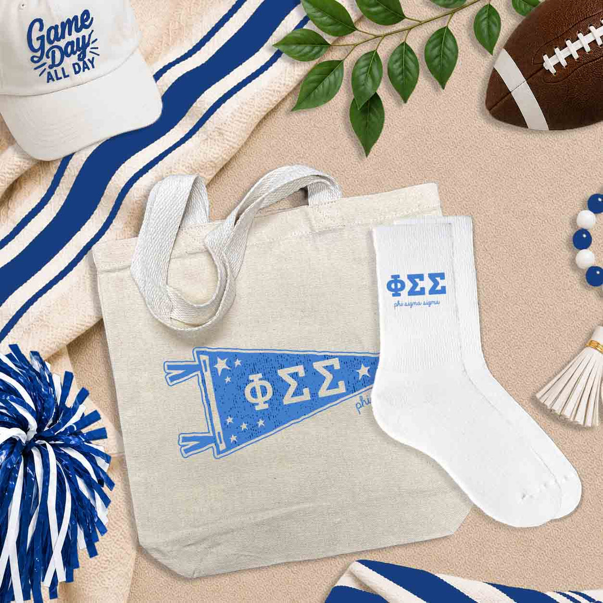 Phi Sigma Sigma sorority accessories and gifts - socks, tote bags, pillowcases and more