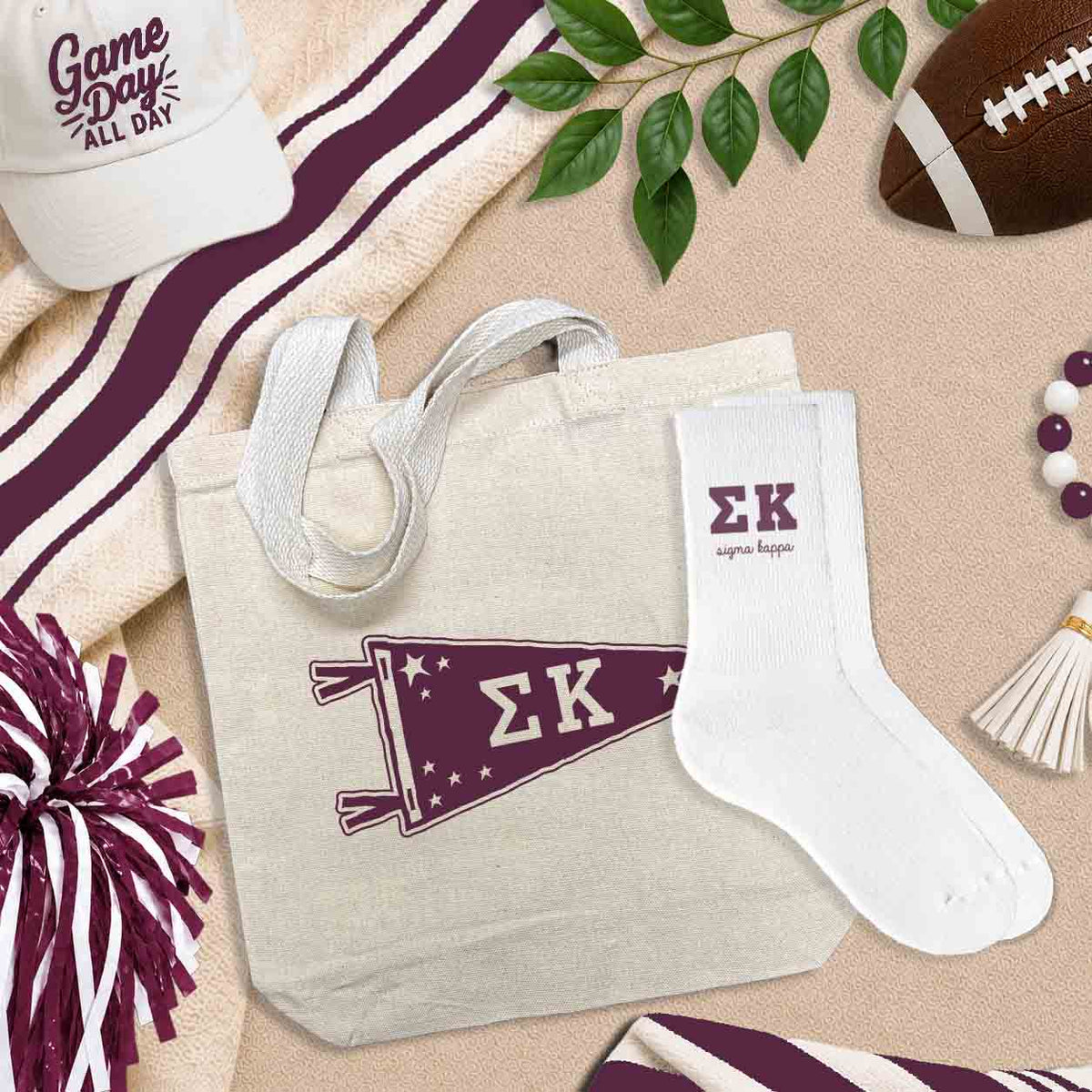 Sigma Kappa gifts and accessories - socks, tote bags, pillowcases and more