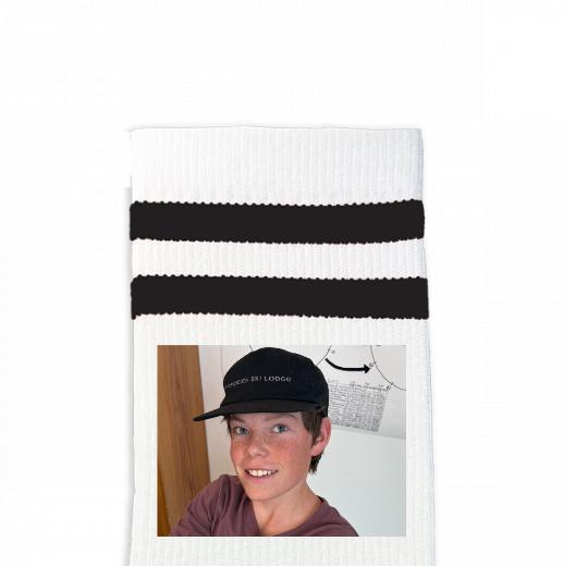 Custom Design Striped Crew Socks - Medium