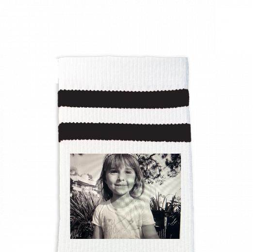 Custom Design Striped Crew Socks - Medium