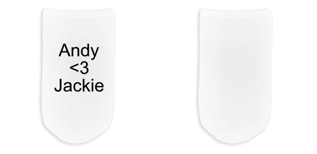 Design Your Own No-Show Socks White - Small