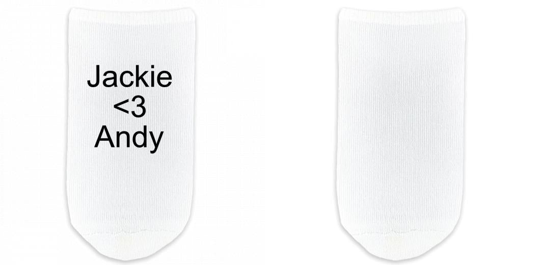 Design Your Own Custom Cotton No-Show Socks - Large