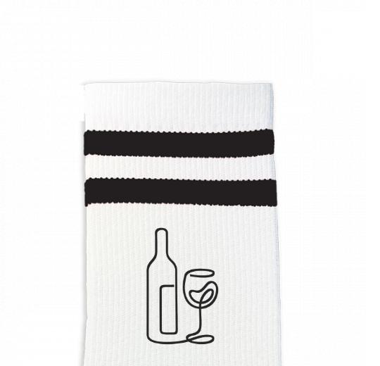 Custom Design Striped Crew Socks - Medium