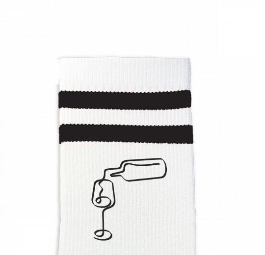 Custom Design Striped Crew Socks - Medium