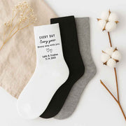 Personalized second anniversary cotton gifts - crew socks