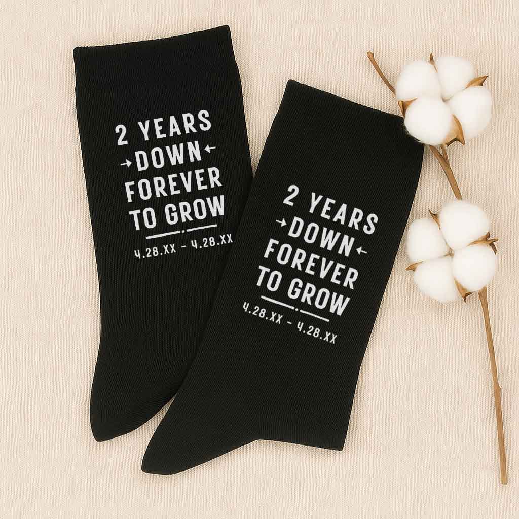Custom Anniversary Socks with Wedding Date