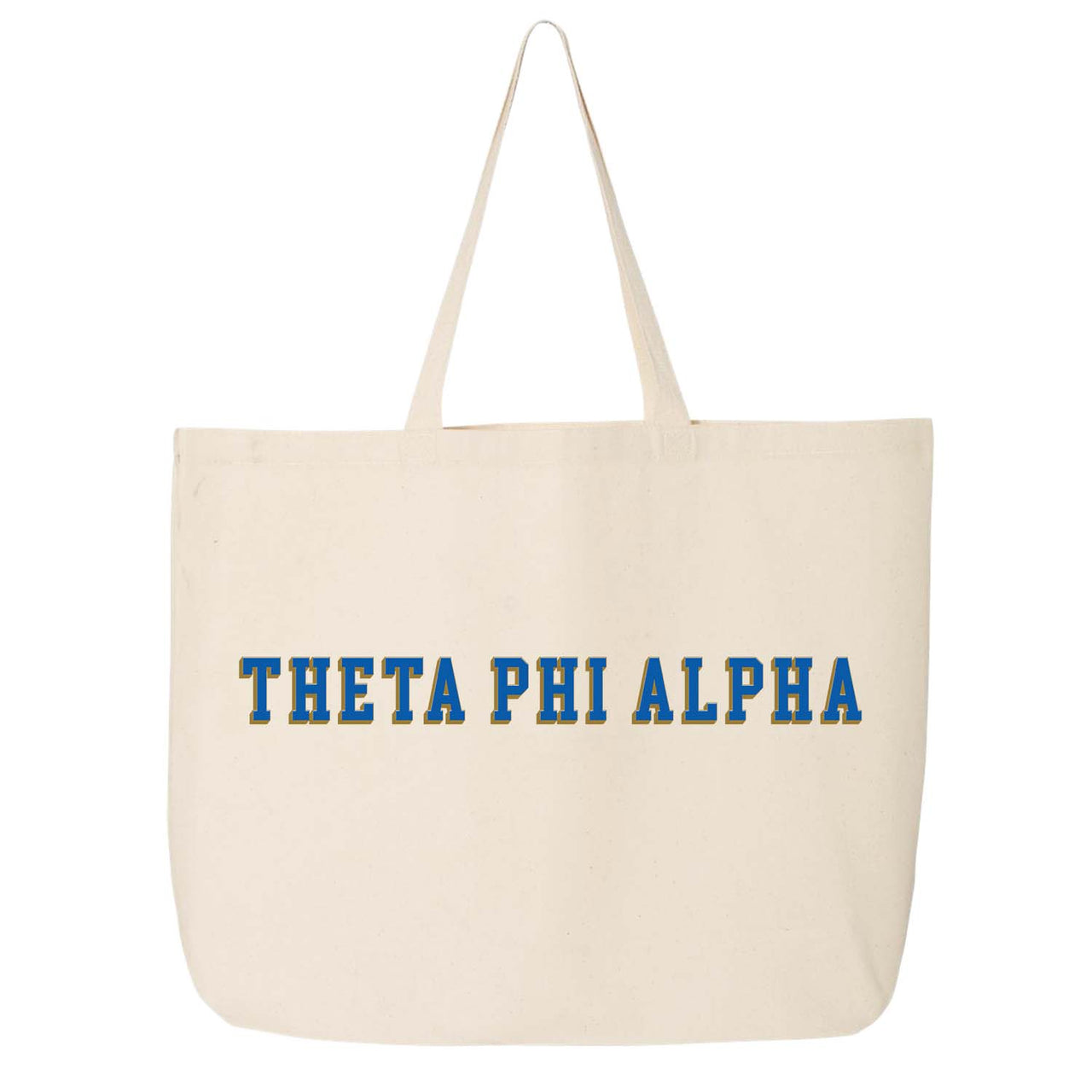 Theta Phi Alpha 3D Style Sorority Name Canvas Tote Bag