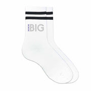 Tri Sigma sorority socks for your big or little with Greek letters printed on striped cotton crew socks.