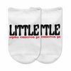 Fun sorority no show socks custom printed with LITTLE design and sorority name on top of the socks.