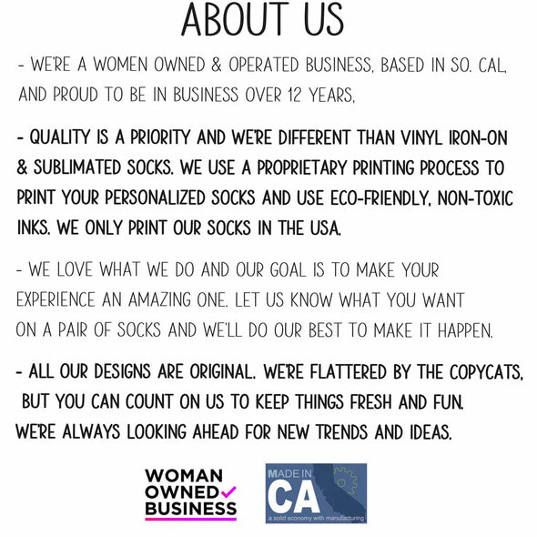 Sockprints about us women owned and operated business based in so cal.