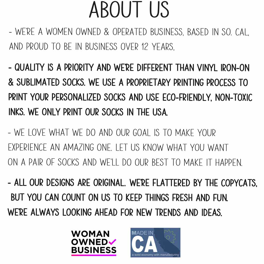 Sockprints about us women owned and operated business based in so cal.