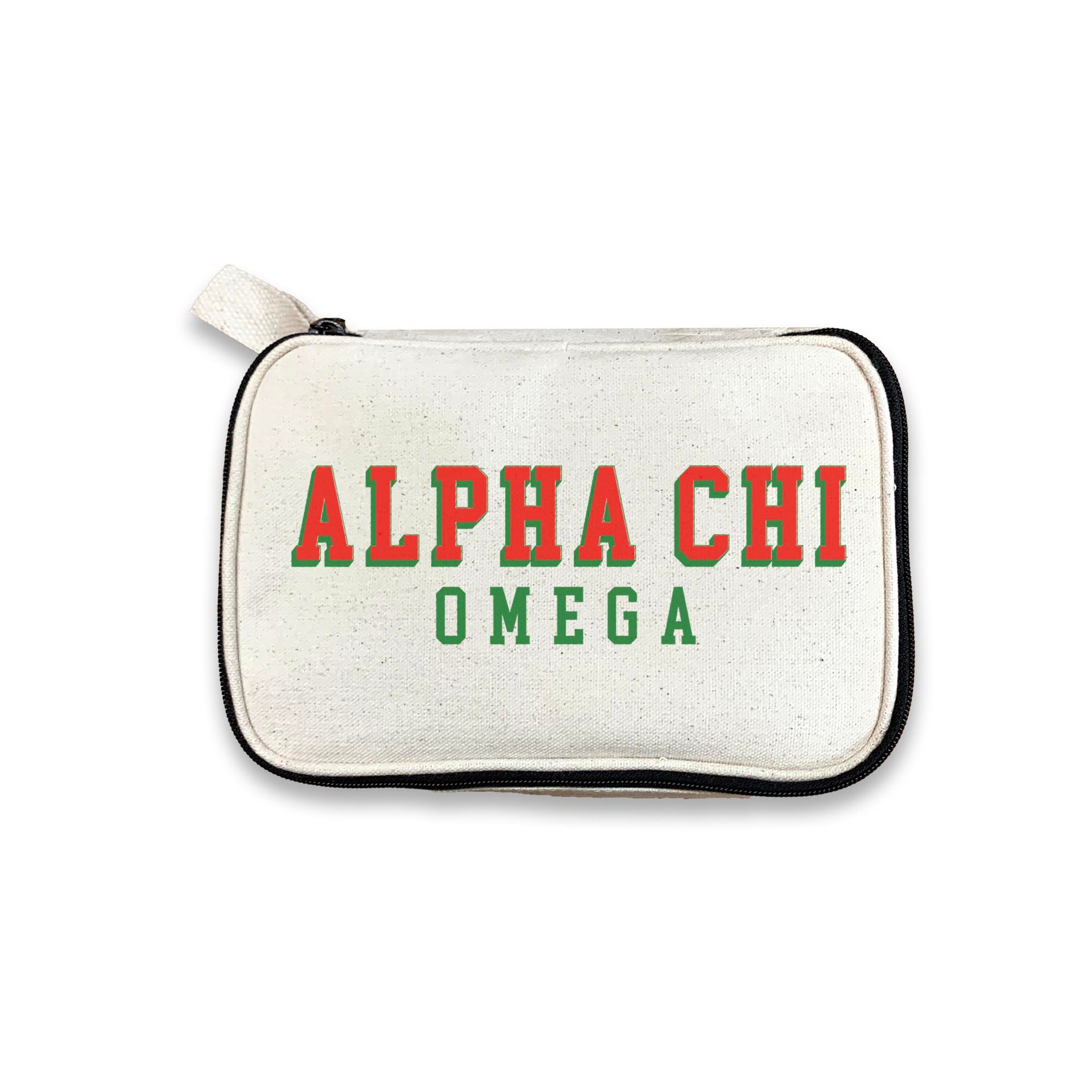 Alpha Chi Omega sorority travel toiletry bag - sorority cosmetic bag